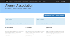 Desktop Screenshot of hqalumniju.org.in